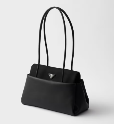 Prada Passage medium leather bag with Re-Nylon flap